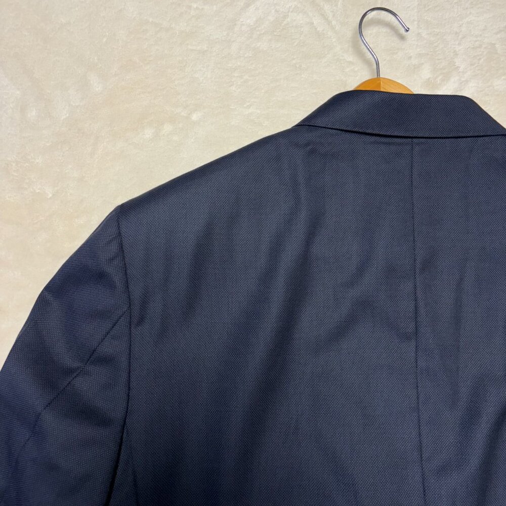 Canali Mens Blazer Size 56 Navy Blue Two Button Sport Coat Jacket Italy Wool - Picture 12 of 14